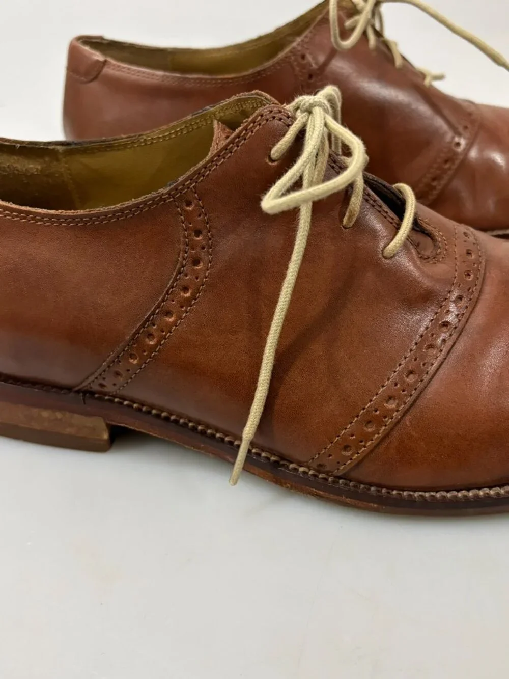 Cole Haan 11 M Madison Brown Cap Toe Oxfords Lace-Up Shoes C20409